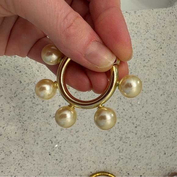 Sheila Fajl Pearl Hoops - Picture 3 of 3